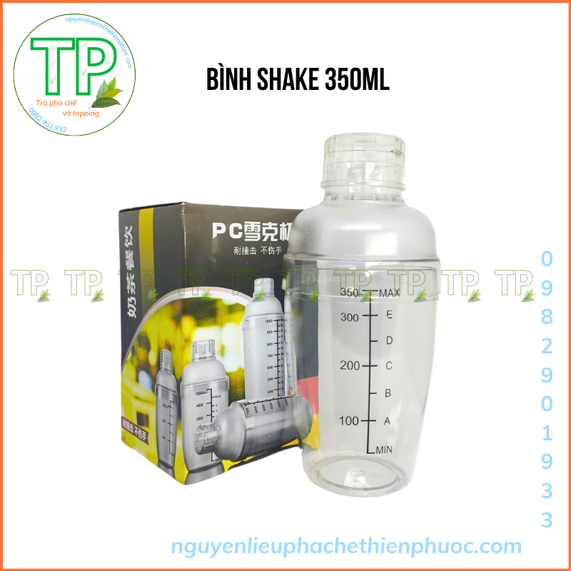 Bình lắc Shaker nhựa 350ml